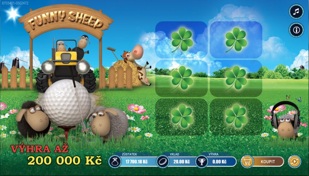 online stírací los Funny sheep 2