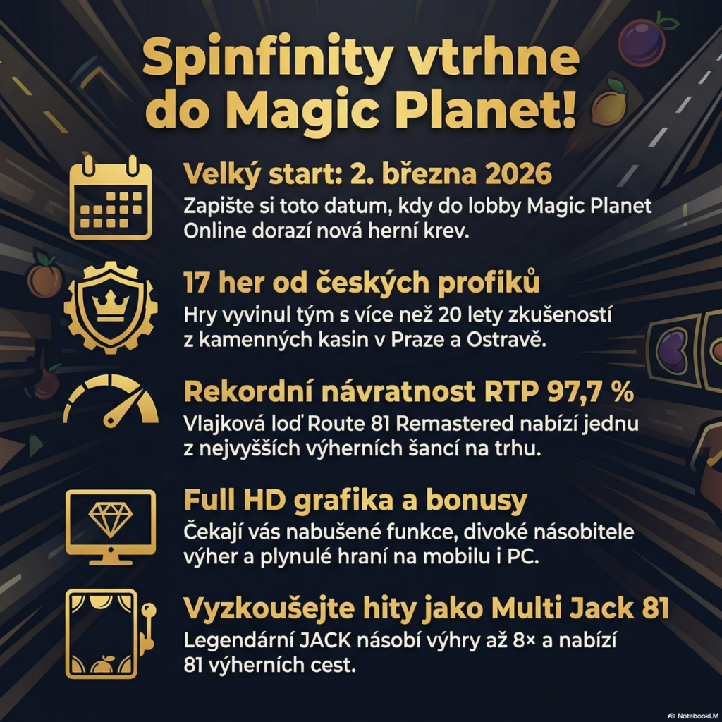 Spinfinity v Magic Planet - 2. března 17 nových her od českých vývojářů, přehledný plakátek