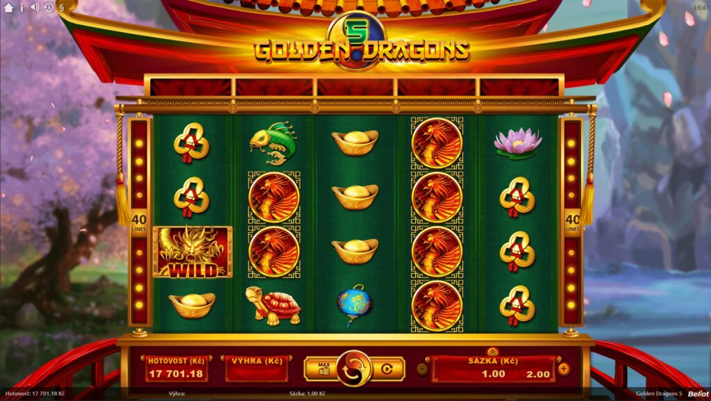 Onlina automat Golden dragons, screenshot