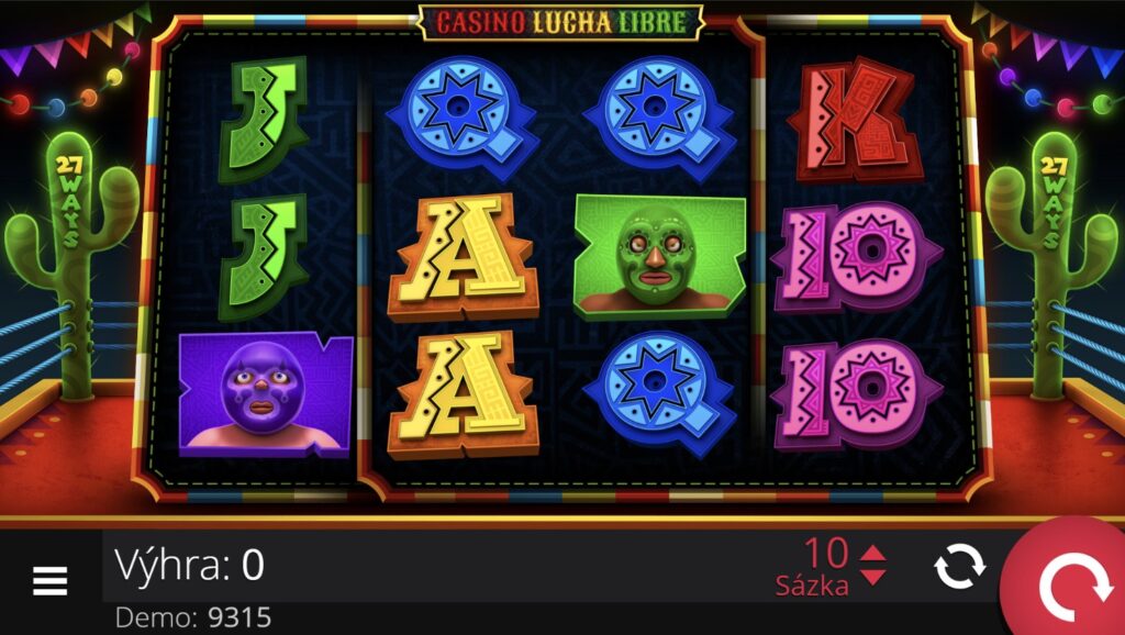 screenshot Casino Lucha Libre, 4válcový hrací automat