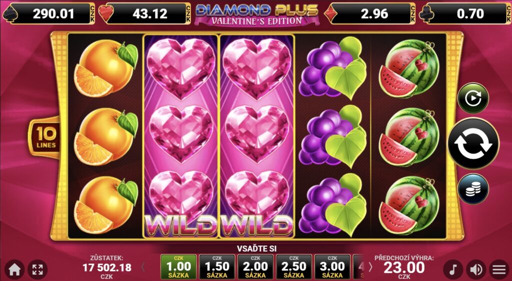 Diamond plus - pětiválcový diamantový respin automat