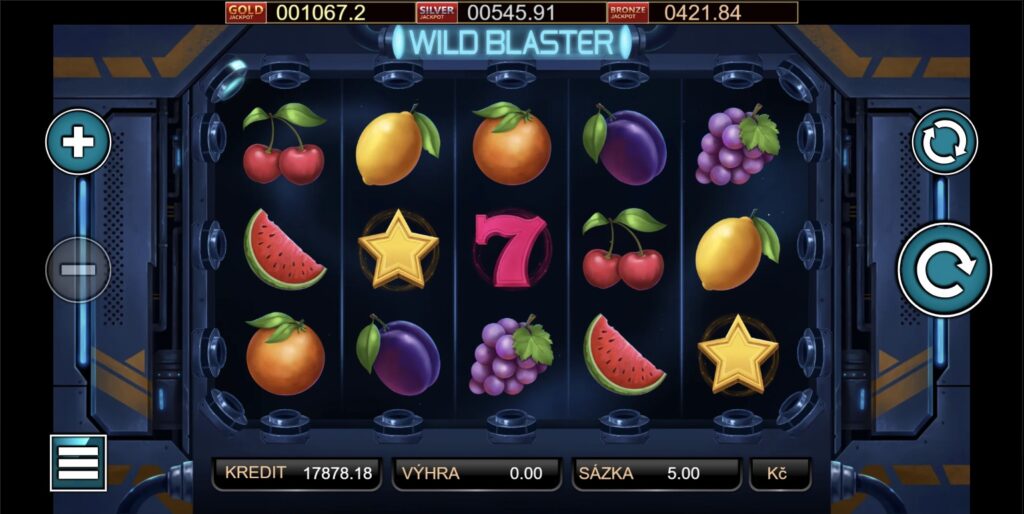 online automat Wild Blaster od Adell, screenshot 5válcového ovocného automatu