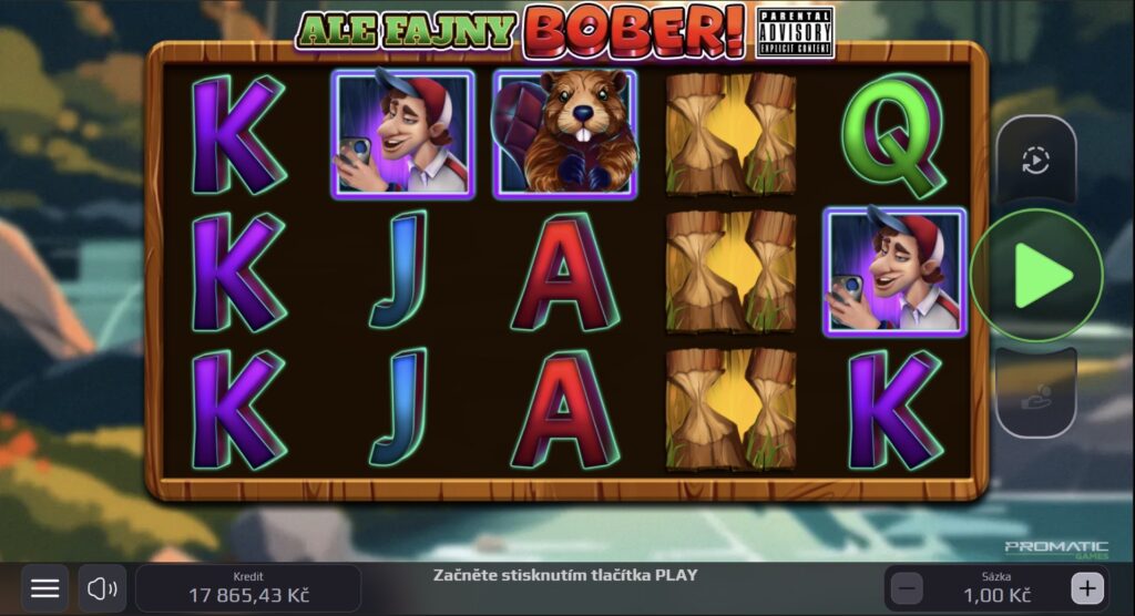 Ale Fajny Bober! je vtipný online automat s bobrem, screenshot
