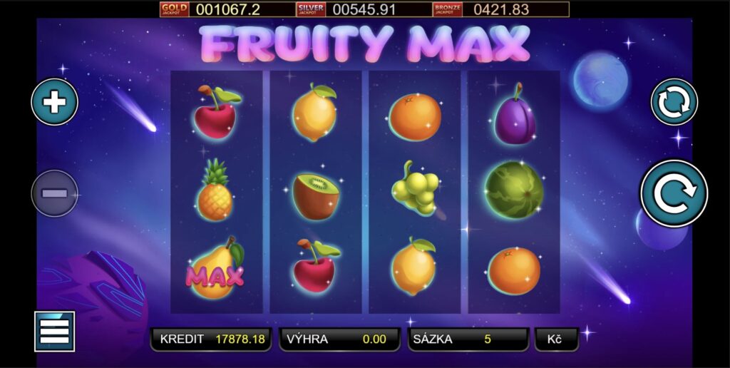 Fruity Max, nový ovocný online automat od Adell, screenshot