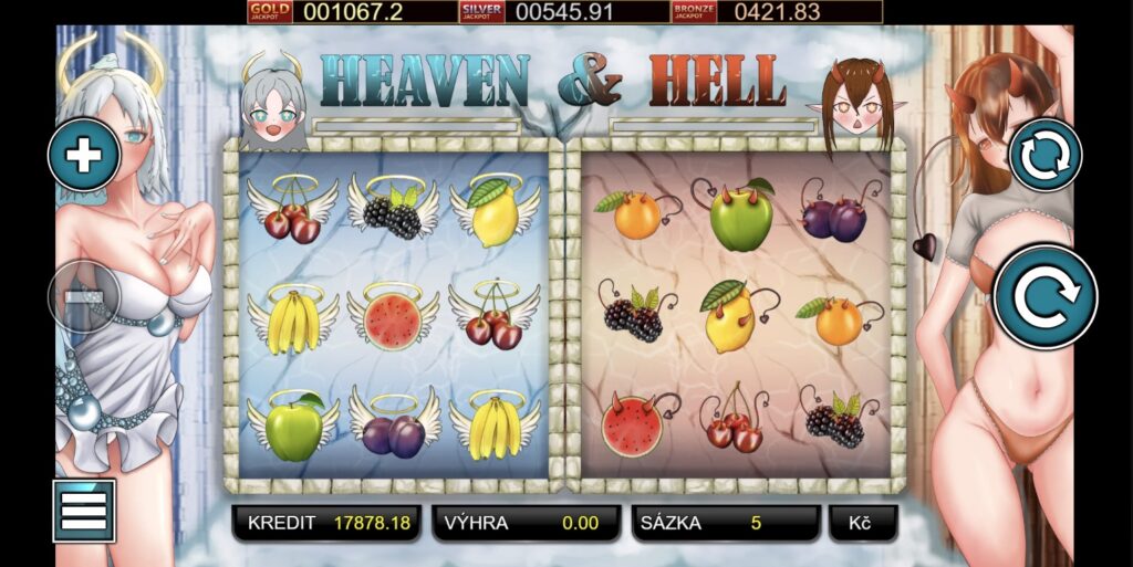 online automat Heaven & Hell, andělé a démoni od Adell, screenshot ze hry