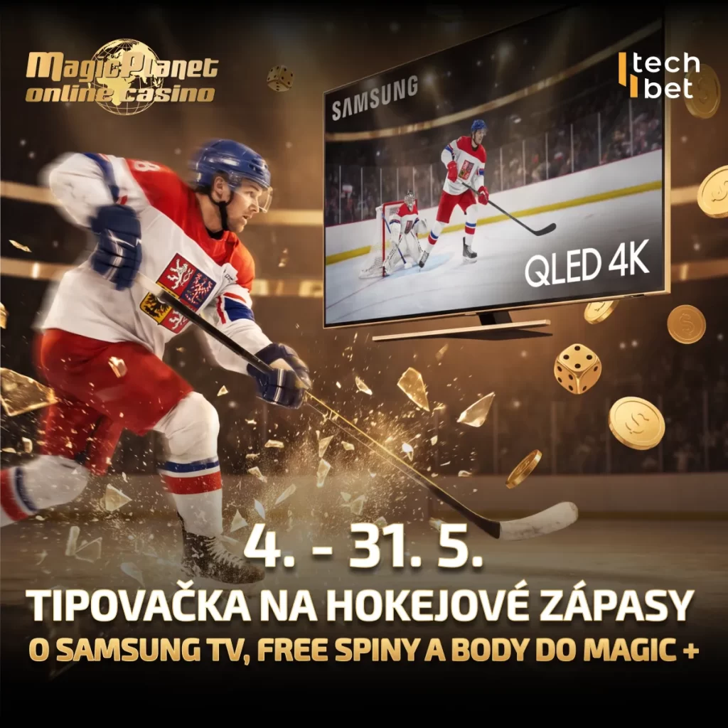 Tipovačka na hokejové západy od 4. do 31. května. Vyhrajte Samsung TV a body do programu Magic +