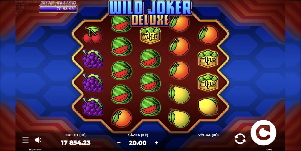 Ovocný 5válcový automat Wild Joker DeLuxe, screehshot